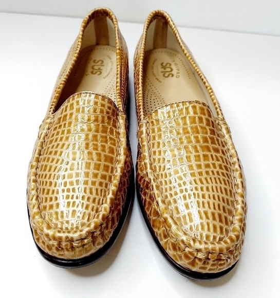 SAS Tripad Flats Loafer Slip-On Shoe 7.5 N Faux Snakeskin Made in USA Comfort - Picture 2 of 10